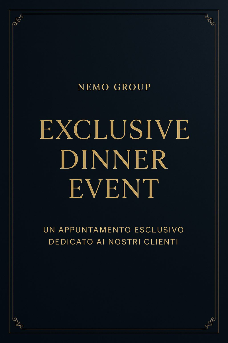 Prenota il tuo posto per l&#8217;Exclusive Dinner Event